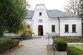 Restored 19th-century houses and windmill in Taras Shevchenkos homeland