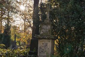 The Evangelical Augsburg Cemetery Seen In Warsaw