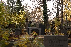 The Evangelical Augsburg Cemetery Seen In Warsaw