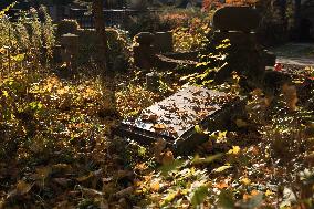 The Evangelical Augsburg Cemetery Seen In Warsaw