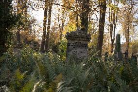 The Evangelical Augsburg Cemetery Seen In Warsaw