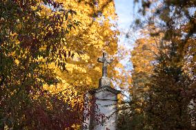 The Evangelical Augsburg Cemetery Seen In Warsaw