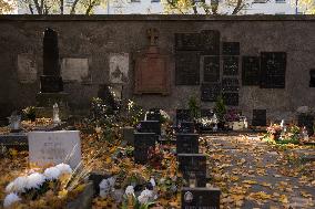 The Evangelical Augsburg Cemetery Seen In Warsaw