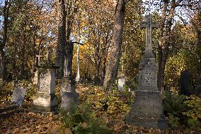 The Evangelical Augsburg Cemetery Seen In Warsaw