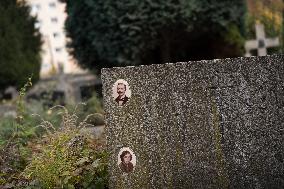 The Evangelical Augsburg Cemetery Seen In Warsaw