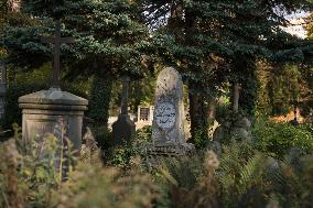 The Evangelical Augsburg Cemetery Seen In Warsaw