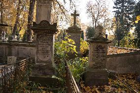 The Evangelical Augsburg Cemetery Seen In Warsaw