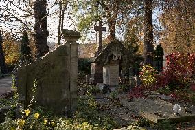 The Evangelical Augsburg Cemetery Seen In Warsaw