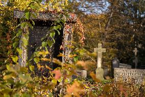 The Evangelical Augsburg Cemetery Seen In Warsaw