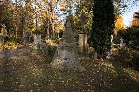 The Evangelical Augsburg Cemetery Seen In Warsaw