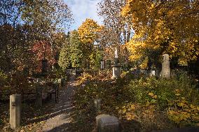 The Evangelical Augsburg Cemetery Seen In Warsaw