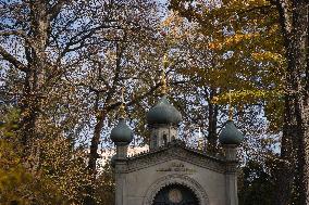 The Evangelical Augsburg Cemetery Seen In Warsaw