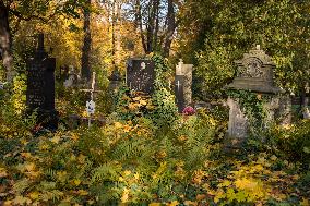 The Evangelical Augsburg Cemetery Seen In Warsaw