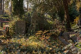 The Evangelical Augsburg Cemetery Seen In Warsaw