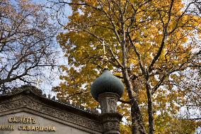 The Evangelical Augsburg Cemetery Seen In Warsaw