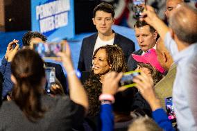 Vice President Kamala Harris Campaigns In Harrisburg, Pennsylvania