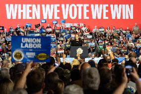 Vice President Kamala Harris Campaigns In Harrisburg, Pennsylvania