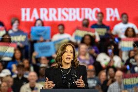 Vice President Kamala Harris Campaigns In Harrisburg, Pennsylvania