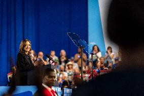 Vice President Kamala Harris Campaigns In Harrisburg, Pennsylvania