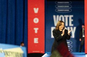 Vice President Kamala Harris Campaigns In Harrisburg, Pennsylvania