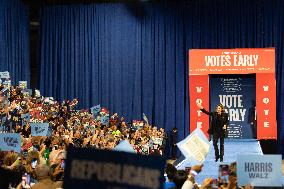 Vice President Kamala Harris Campaigns In Harrisburg, Pennsylvania