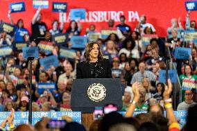 Vice President Kamala Harris Campaigns In Harrisburg, Pennsylvania