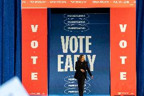 Vice President Kamala Harris Campaigns In Harrisburg, Pennsylvania