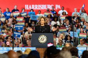 Vice President Kamala Harris Campaigns In Harrisburg, Pennsylvania