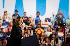 Vice President Kamala Harris Campaigns In Harrisburg, Pennsylvania