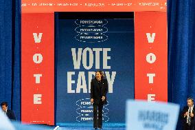 Vice President Kamala Harris Campaigns In Harrisburg, Pennsylvania