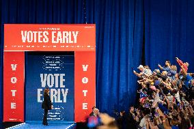 Vice President Kamala Harris Campaigns In Harrisburg, Pennsylvania