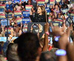 Vice President Of The United States Kamala Harris Campaign Rally At PA Farm Show Complex In Harrisburg Pennsylvania