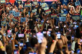 Vice President Of The United States Kamala Harris Campaign Rally At PA Farm Show Complex In Harrisburg Pennsylvania