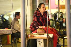 Open-air Massage Night Market for The Blind