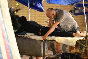 Open-air Massage Night Market for The Blind