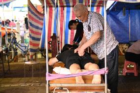 Open-air Massage Night Market for The Blind