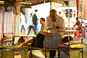 Open-air Massage Night Market for The Blind