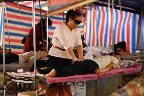 Open-air Massage Night Market for The Blind