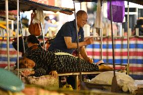 Open-air Massage Night Market for The Blind