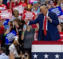 Trump Campaigns In Rocky Mount - North Carolina