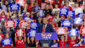 Trump Campaigns In Rocky Mount - North Carolina