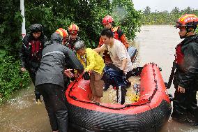 Hainan Flood Evacuation - China