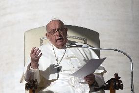 Pope Francis Wednesday Audience - Vatican