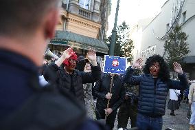 Protest Against The Suspension Of Asylum Law In Krakow