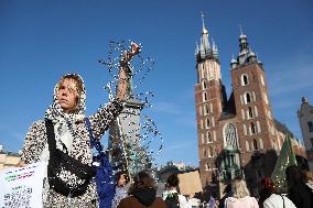 Protest Against The Suspension Of Asylum Law In Krakow