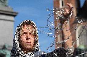 Protest Against The Suspension Of Asylum Law In Krakow