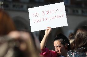 Protest Against The Suspension Of Asylum Law In Krakow