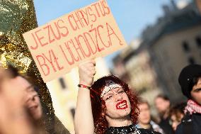 Protest Against The Suspension Of Asylum Law In Krakow