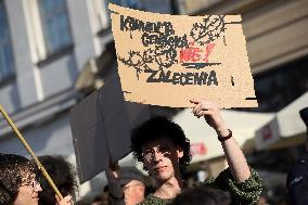 Protest Against The Suspension Of Asylum Law In Krakow