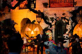 President Biden And First Lady Host Trick-Or-Treaters At The White House